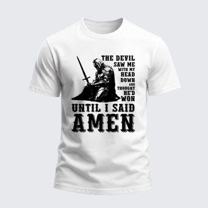 Heavyweight Cotton Tee - Head Down Until I Said Amen