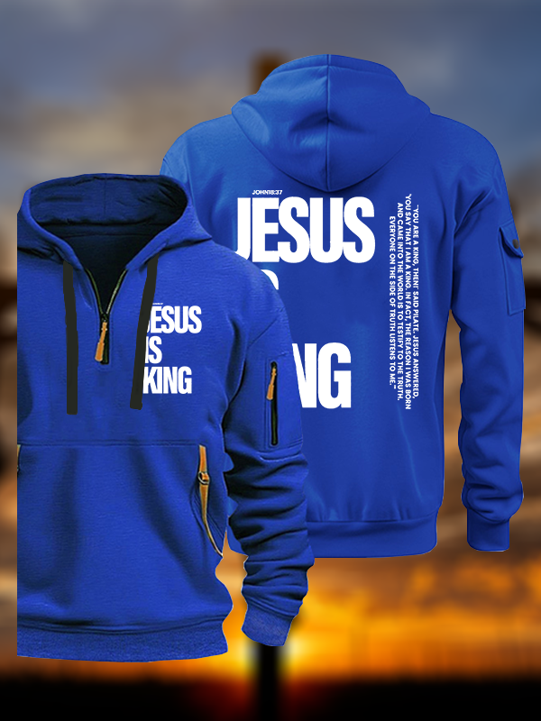 Jesus Is King Jesus God Christian Zipper Hoodies