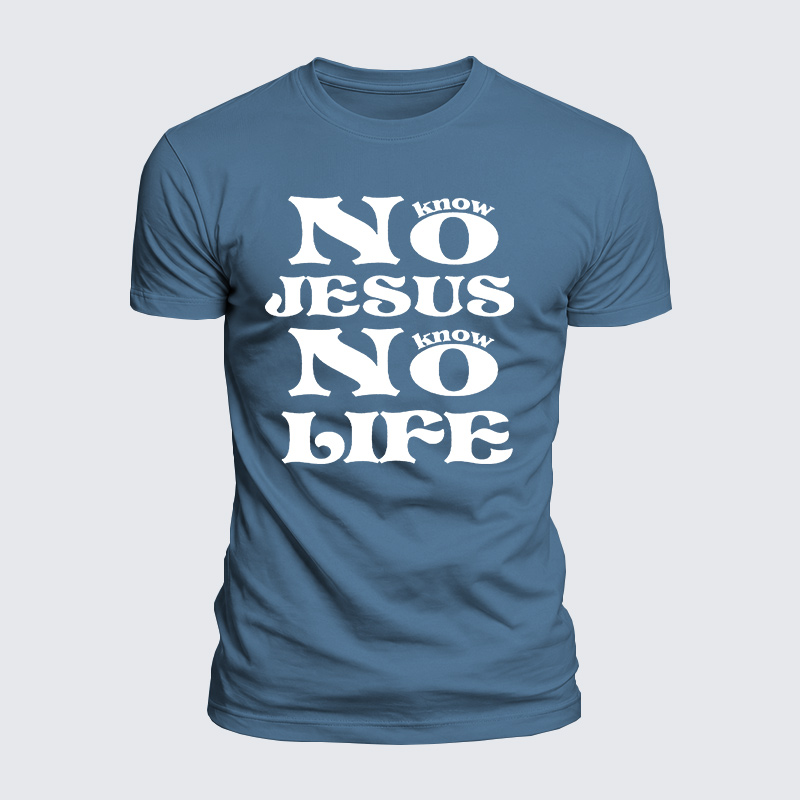 No Jesus No Life Jesus God Christian  – Luxe Mercerized Interlock Cotton Tee