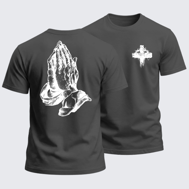 Man Of God Husband Dad Jesus God Christian Cotton T-Shirt