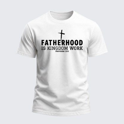 Heavyweight Cotton Tee - Fatherhood is Kingdom Work