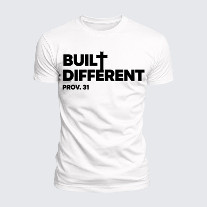Built Different Proy 31 Jesus God Christian  – Luxe Mercerized Interlock Cotton Tee