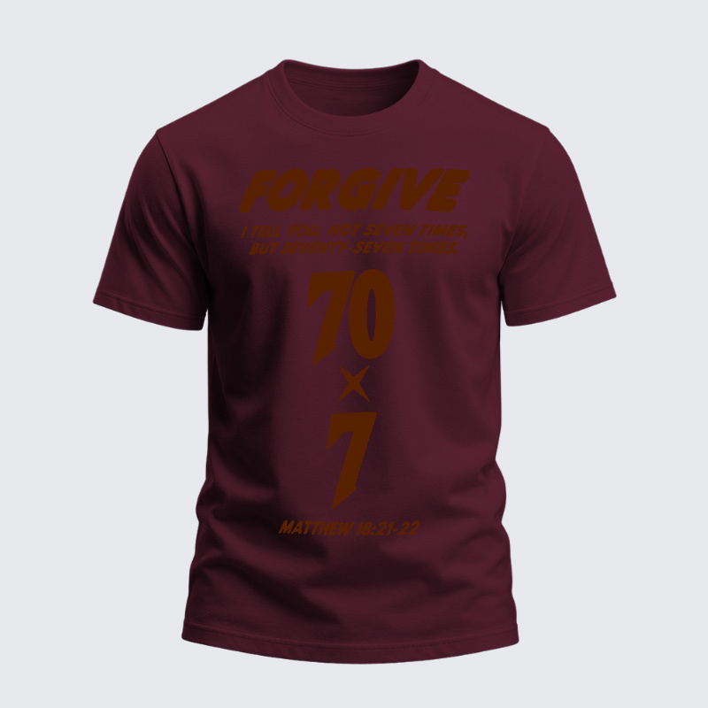 Heavyweight Cotton Tee - Forgive 70x7