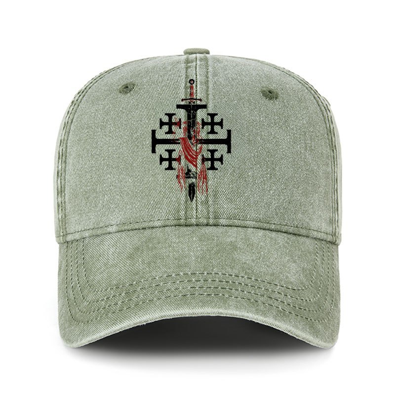 Heritage Washed Cap - Deus Vult: God Wills It