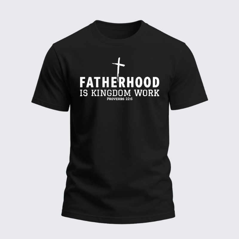 Man Of God Husband Dad Jesus God Christian Cotton T-Shirt