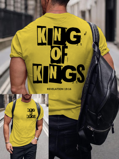 King Of Kings Jesus God Christian Cotton T-Shirt