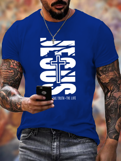 Jesus The Way The Truth The Life Jesus God Christian Cotton T-Shirt