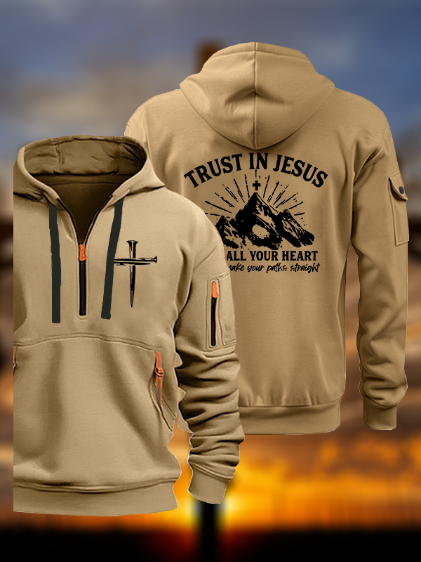 Trust In Jesus With All Your Heart Jesus God Christian Zipper Hoodies