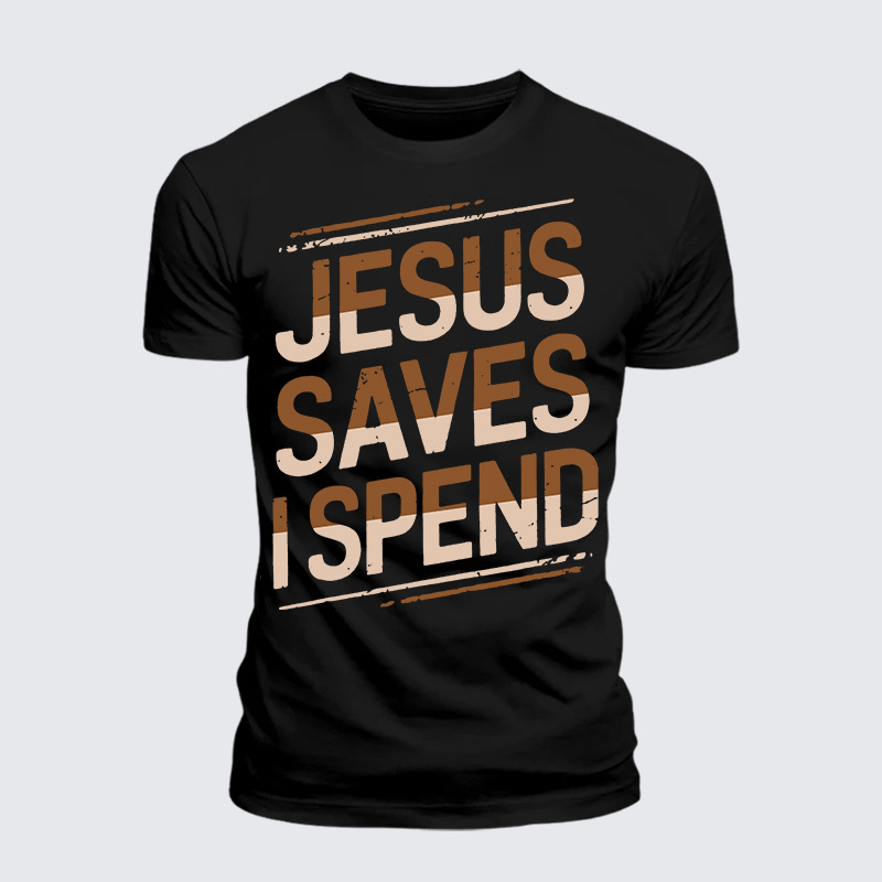 Man Of God Husband Dad Jesus God Christian Cotton T-Shirt