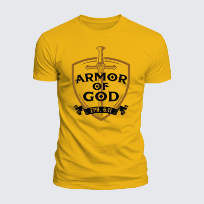 Armor Of God Jesus God Christian  – Luxe Mercerized Interlock Cotton Tee