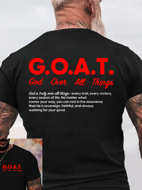 Man Of God Husband Dad Jesus God Christian Cotton T-Shirt