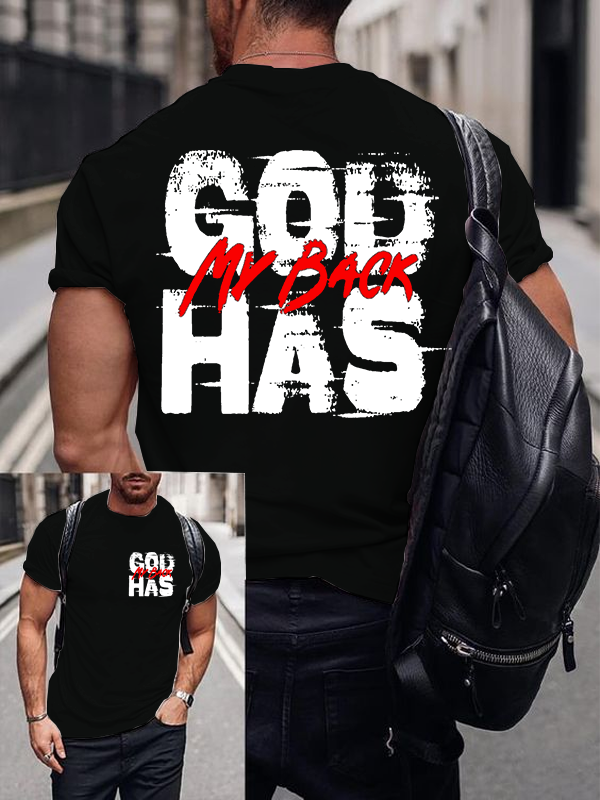 God Has My Back Jesus God Christian Cotton T-Shirt