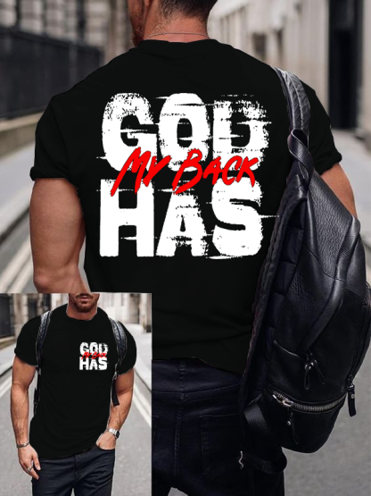 God Has My Back Jesus God Christian Cotton T-Shirt