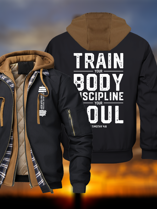 Train Your Body Warm Hooded Bomber Jacket