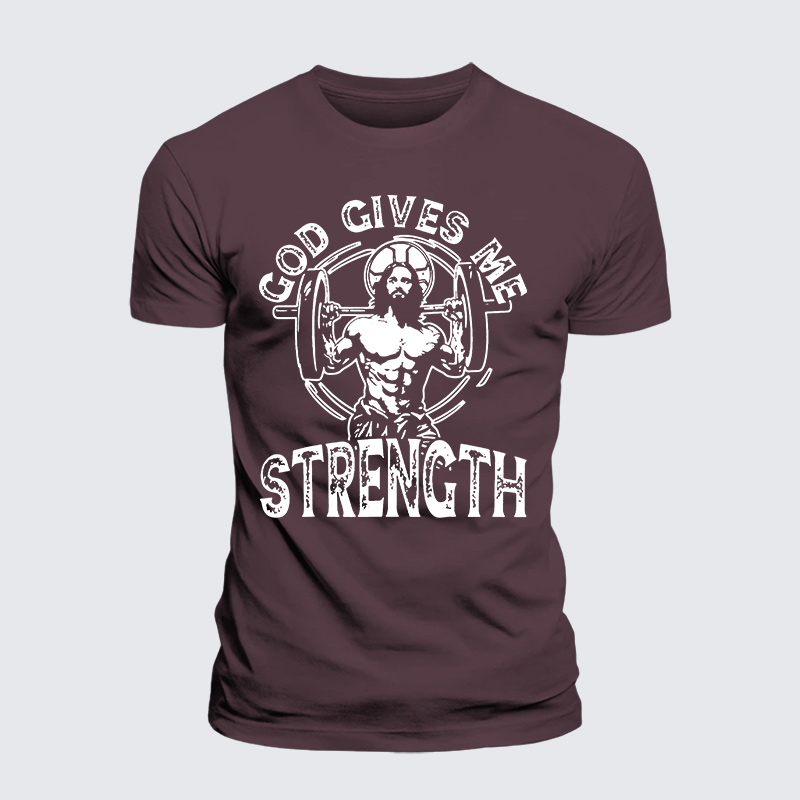 Gym And Jesus Jesus God Christian Premium Mercerized Cotton Tee