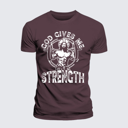 Gym And Jesus Jesus God Christian Premium Mercerized Cotton Tee