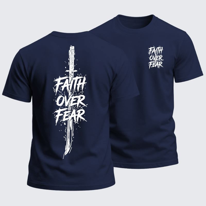 Heavyweight Cotton Tee - Faith Over Fear