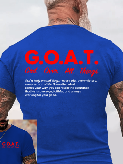 God Over All Things Jesus God Christian Cotton T-Shirt