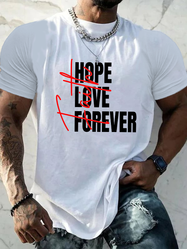 Faith Hope Love Forever Jesus God Christian Cotton T-Shirt