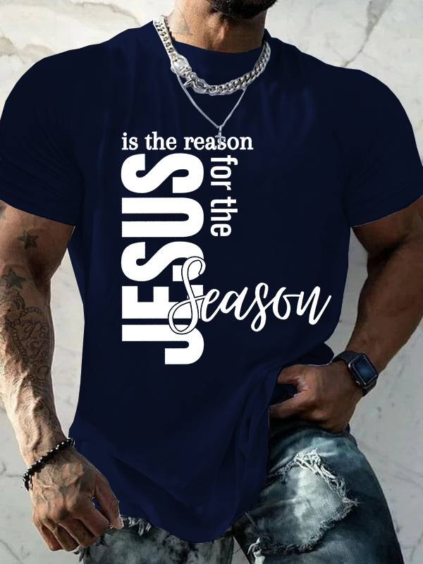 Jesus Is The Reason For The Season Jesus God Christian Cotton T-Shirt