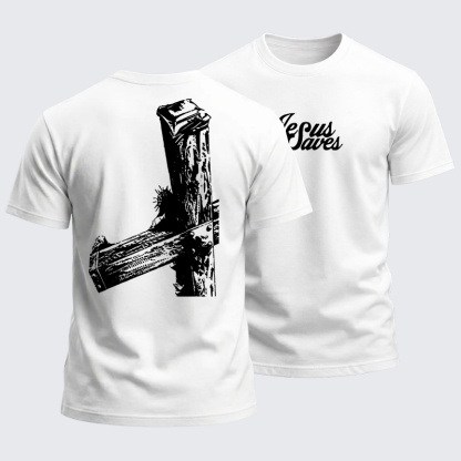 Heavyweight Cotton Tee - Jesus Saves