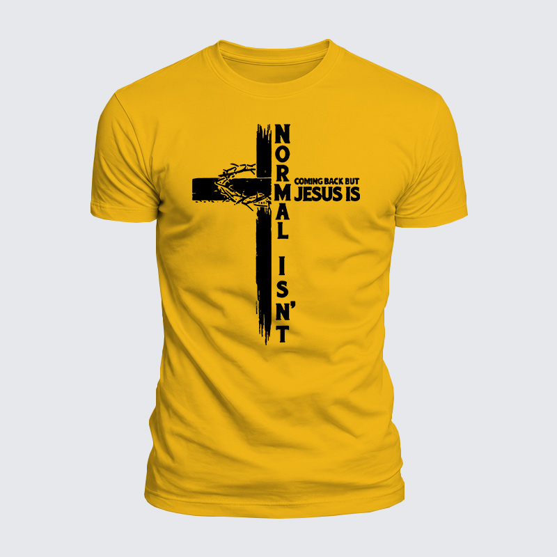Normal Isn't Jesus God Christian  – Luxe Mercerized Interlock Cotton Tee