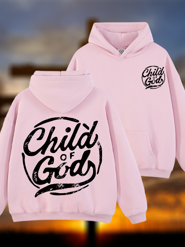 Child Of God Jesus God Christian Plush Fleece-Lined Hoodie