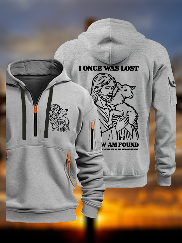 I Once Was Lost But Now Am Found Jesus God Christian Zipper Hoodies