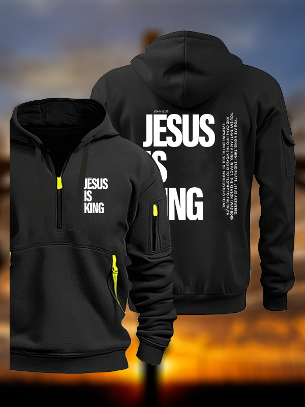 Jesus Is King Jesus God Christian Zipper Hoodies
