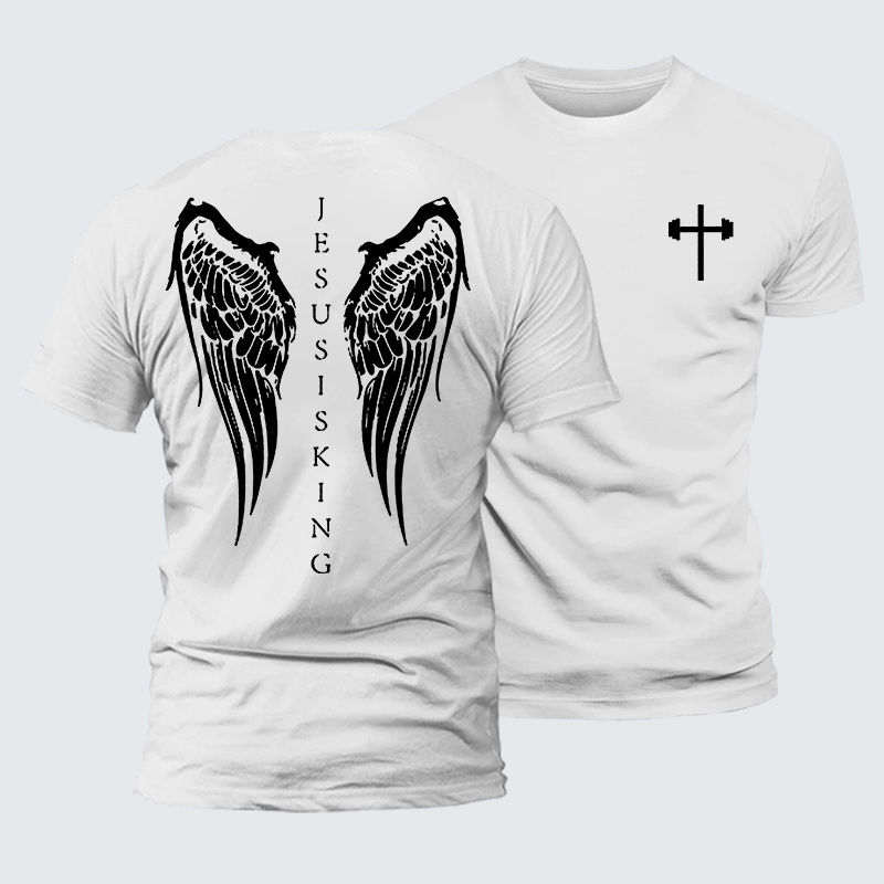 Jesus Is King Jesus God Christian Premium Mercerized Cotton Tee