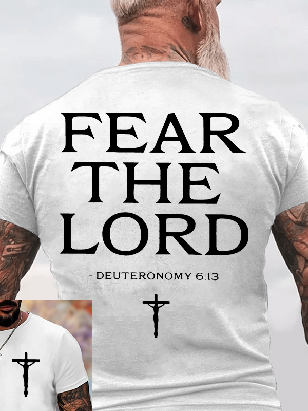 Fear The Lord Jesus God Christian Cotton T-Shirt