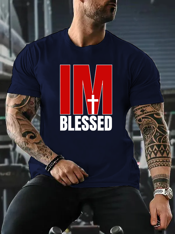 Blessed Jesus God Christian Cotton T-Shirt