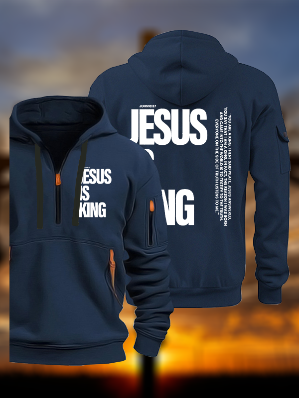 Jesus Is King Jesus God Christian Zipper Hoodies