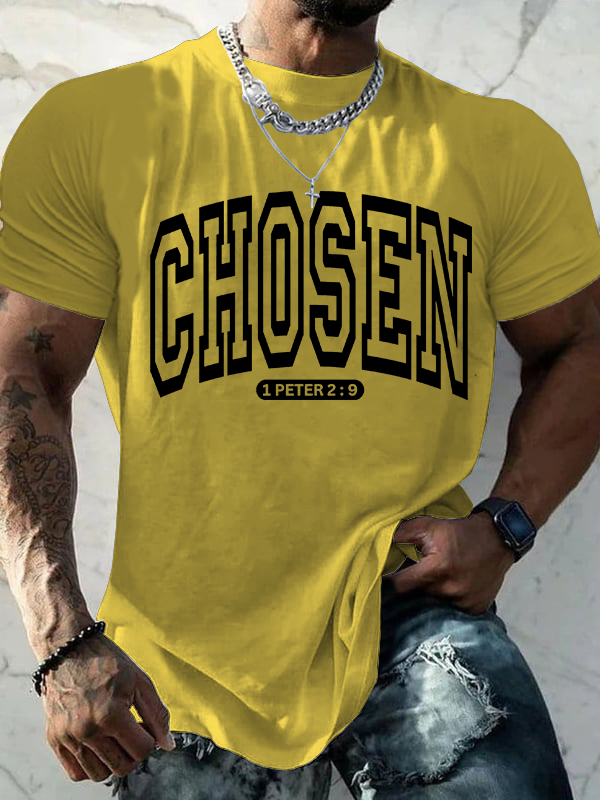 Chosen Jesus God Christian Cotton T-Shirt