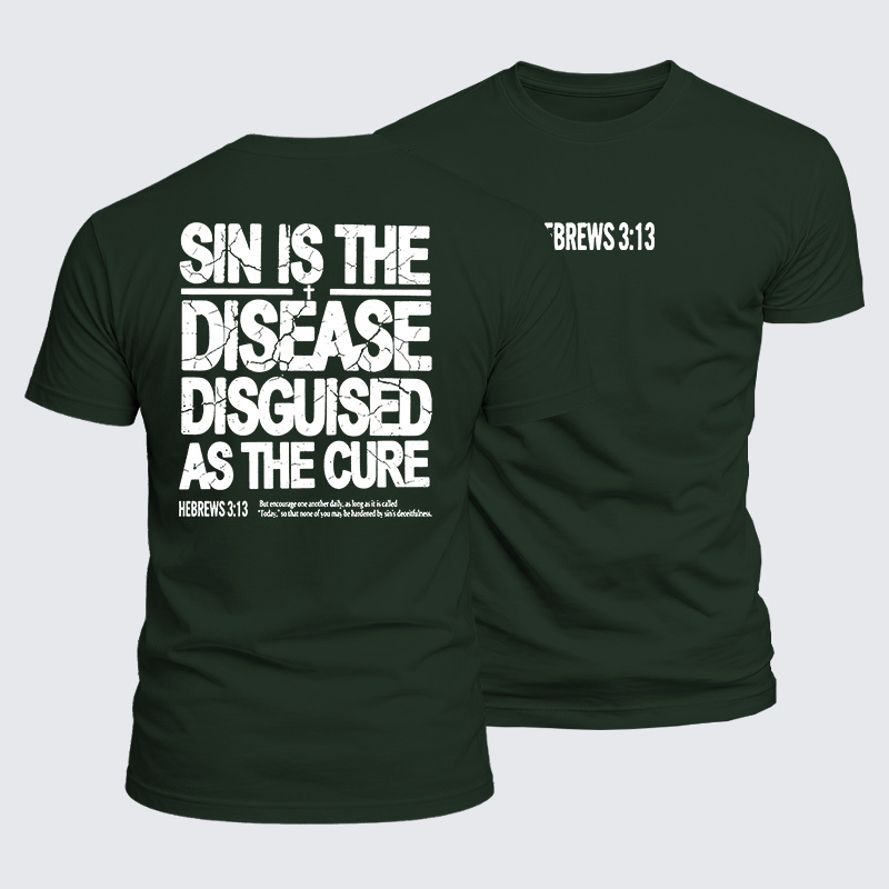 Sin Is The Disease Jesus God Christian  – Luxe Mercerized Interlock Cotton Tee