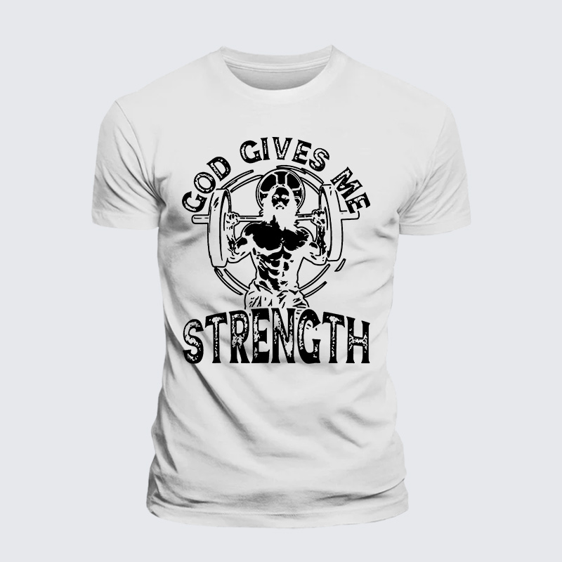 Gym And Jesus Jesus God Christian Premium Mercerized Cotton Tee