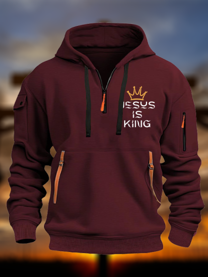 Jesus Is King Jesus God Christian Zipper Hoodies