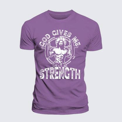Gym And Jesus Jesus God Christian Premium Mercerized Cotton Tee