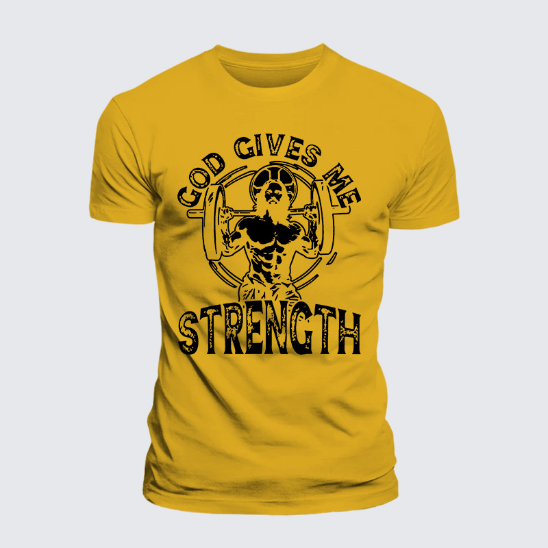 Gym And Jesus Jesus God Christian Premium Mercerized Cotton Tee