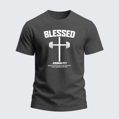Heavyweight Cotton Tee - Blessed Cross