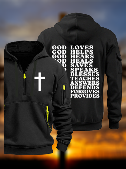 God Loves Jesus God Christian Zipper Hoodies