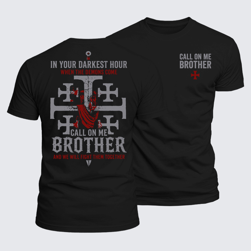 Luxe Mercerized Cotton Tee - Call On Me Brother – Knights of Faith