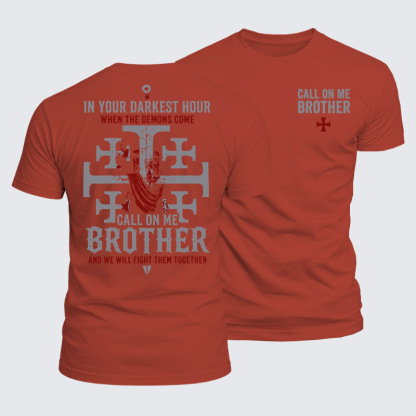 Luxe Mercerized Cotton Tee - Call On Me Brother – Knights of Faith