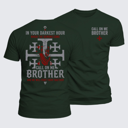 Luxe Mercerized Cotton Tee - Call On Me Brother – Knights of Faith