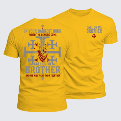 Luxe Mercerized Cotton Tee - Call On Me Brother – Knights of Faith