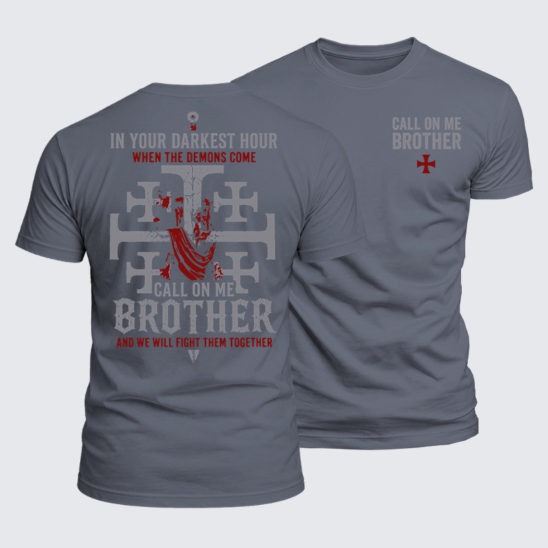 Luxe Mercerized Cotton Tee - Call On Me Brother – Knights of Faith
