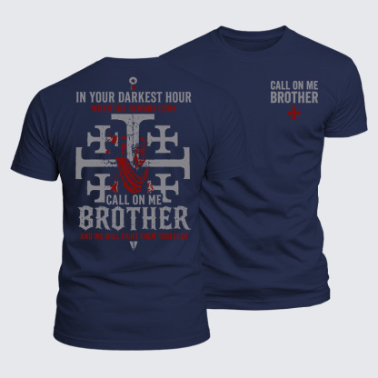 Luxe Mercerized Cotton Tee - Call On Me Brother – Knights of Faith