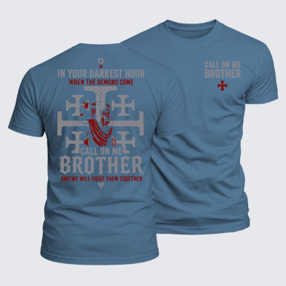 Luxe Mercerized Cotton Tee - Call On Me Brother – Knights of Faith