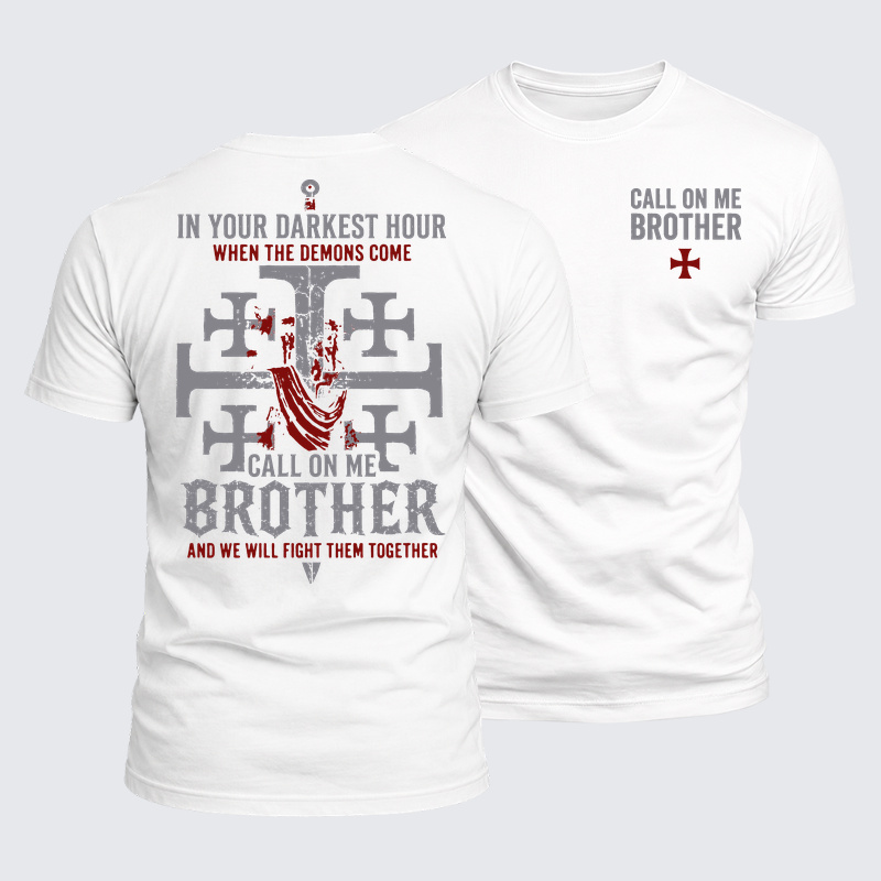 Luxe Mercerized Cotton Tee - Call On Me Brother – Knights of Faith