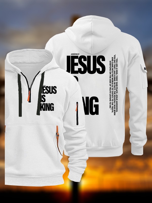 Jesus Is King Jesus God Christian Zipper Hoodies